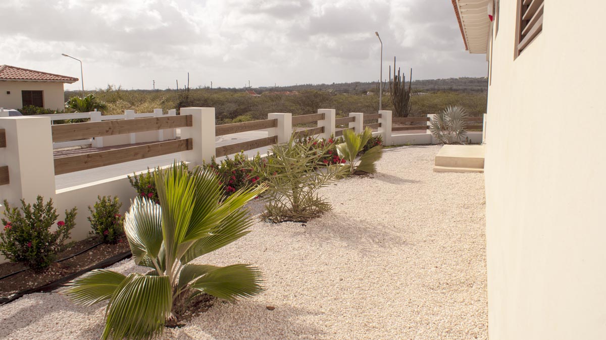huis Bonaire tuin