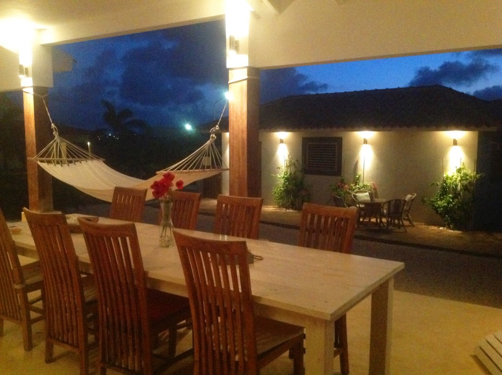 Bonaire Villa Caribbean Dream On The Porch By Night